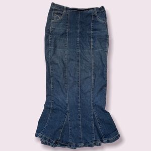 Vintage 90’s long denim maxi skirt